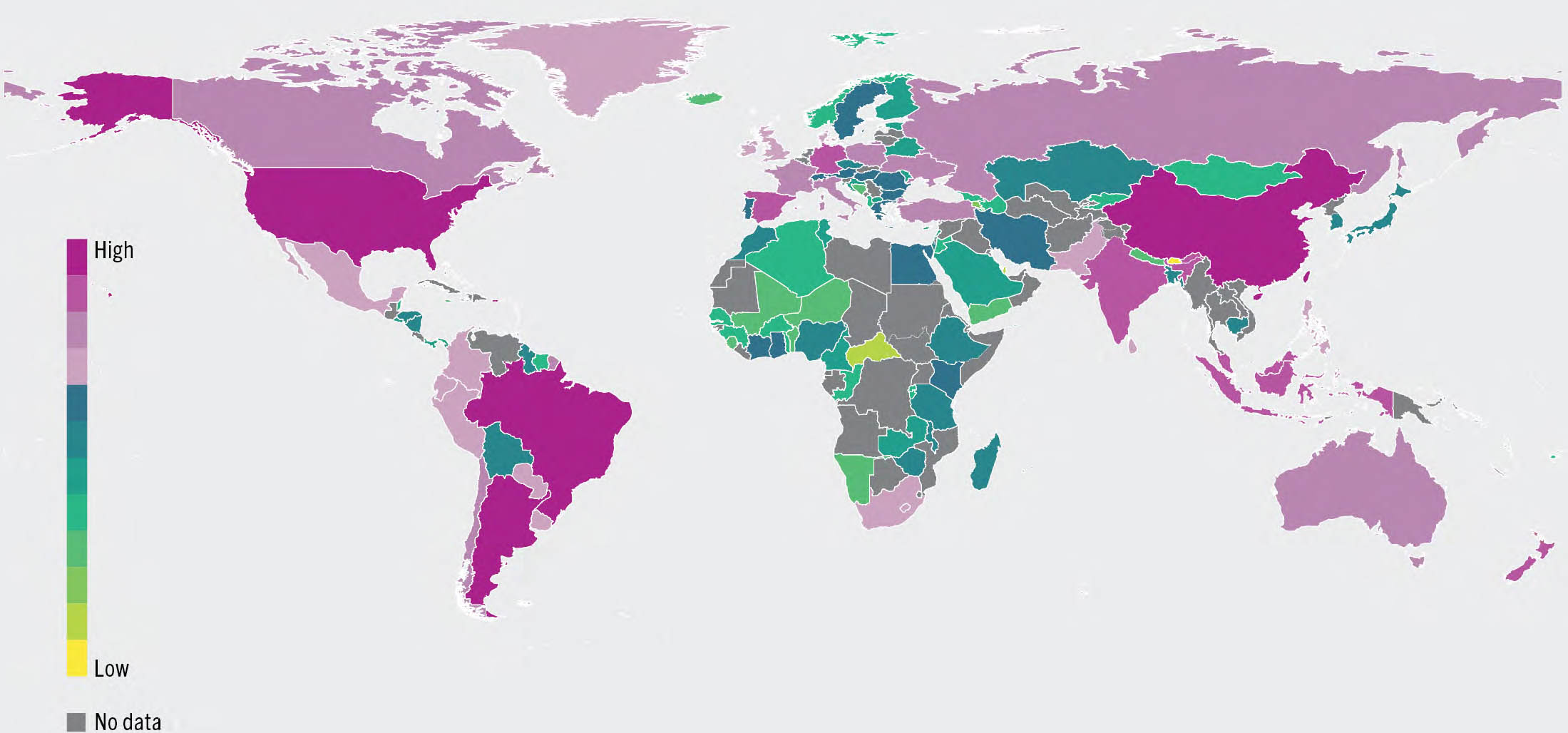 SOURCE: Kozłowska, M.K., Rapsomanikis, G. & Zimmermann, A. 2022. Comparative advantage and trade costs in a Ricardian model of global food and agricultural trade. Background paper for The State of Agricultural Commodity Markets 2022. Rome, FAO. Conforms to Map No. 4170 Rev. 19 United Nations (October 2020).