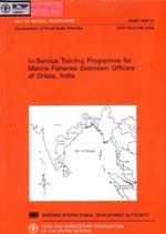 In-Service Training Programme for Marine Fisheries Extension Officers of Orissa, India 