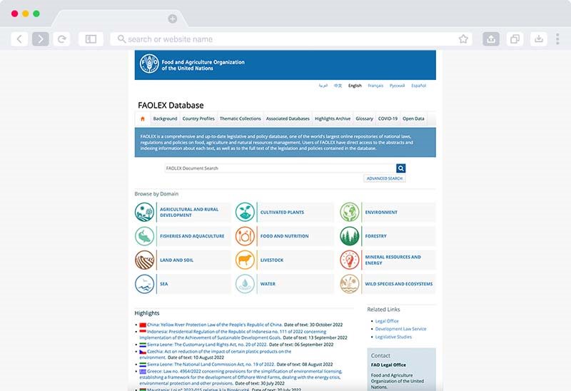 FAOLEX database image