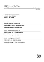 Report of the second session of the SUB-COMMITTEE ON AQUACULTURE   Trondheim, Norway, 7�11 August 2003