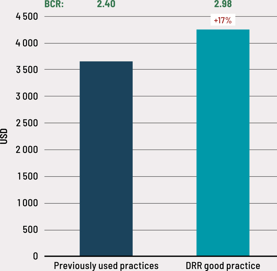 Source: FAO. 2019. Disaster risk reduction at farm level: Multiple benefits, no regrets. Rome. www.fao.org/3/ca4429en/CA4429EN.pdf